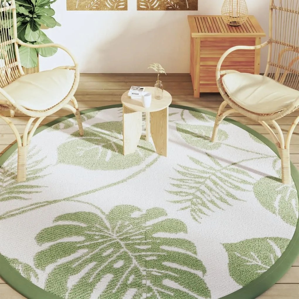 Tapete de exterior Ø200 cm ARAKIL PP Verde