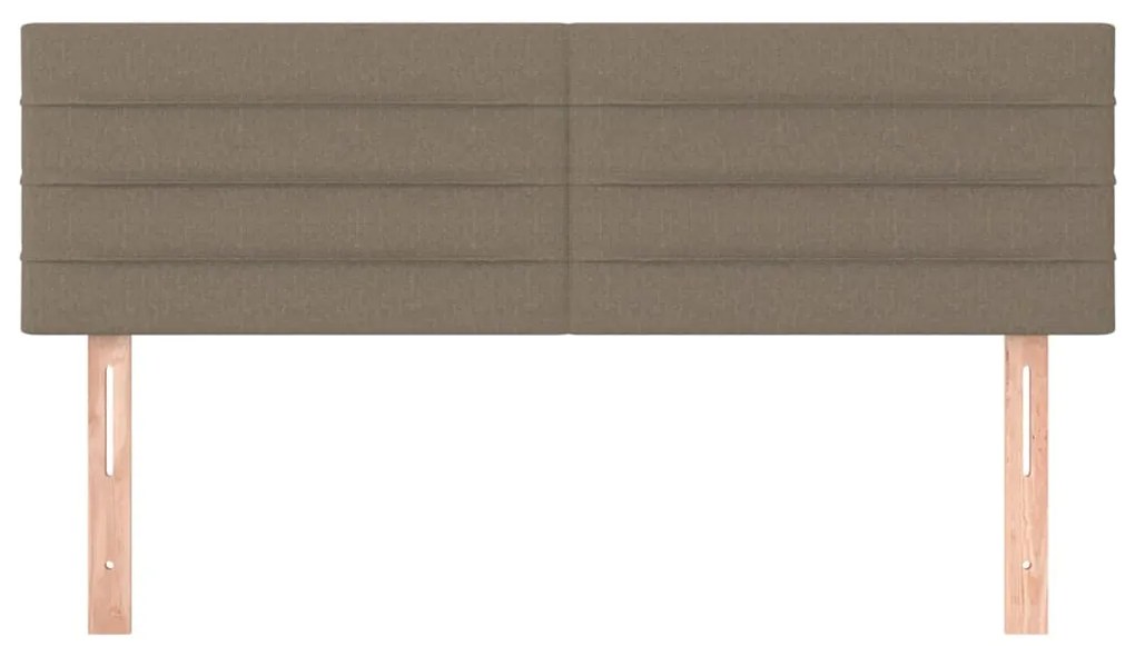 Cabeceira cama 2 pcs tecido 72x5x78/88 cm cinzento-acastanhado
