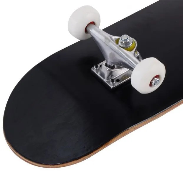 Skateboard Longboards para Crianças Prancha de Madeira de Bordo 79x20cm com 4 Rodas PU Fúcsia Preto