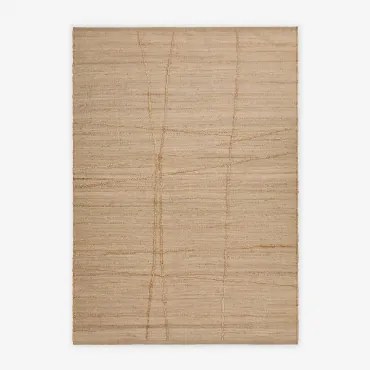 Alfombra Retangular Em Juta E Algodão Emeline Beige Semoline & 160 X 230 Cm - Sklum