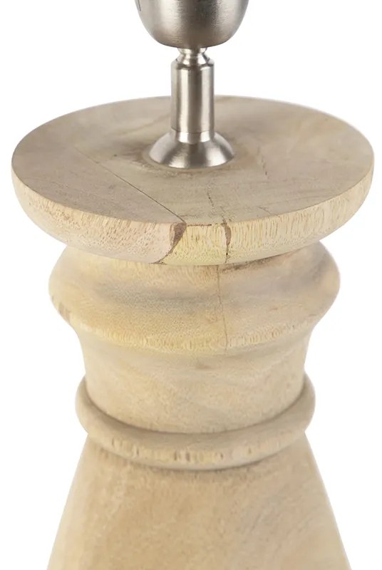 Candeeiro de mesa rústico sem abajur madeira natural - Catnip