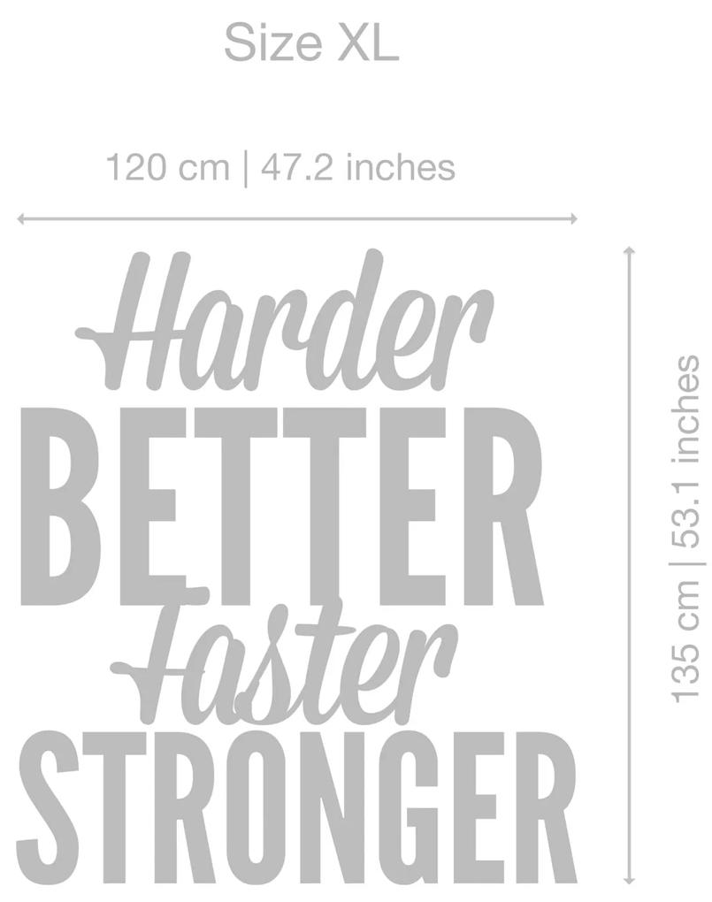 Harder Better Faster Stronger em Vinil Decorativo (Tamanho: 120 x 135 cm)