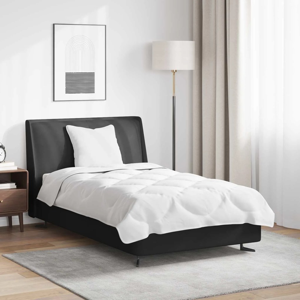 vidaXL Conjunto de Edredom com travesseiro 2 pcs Branco Microfibra