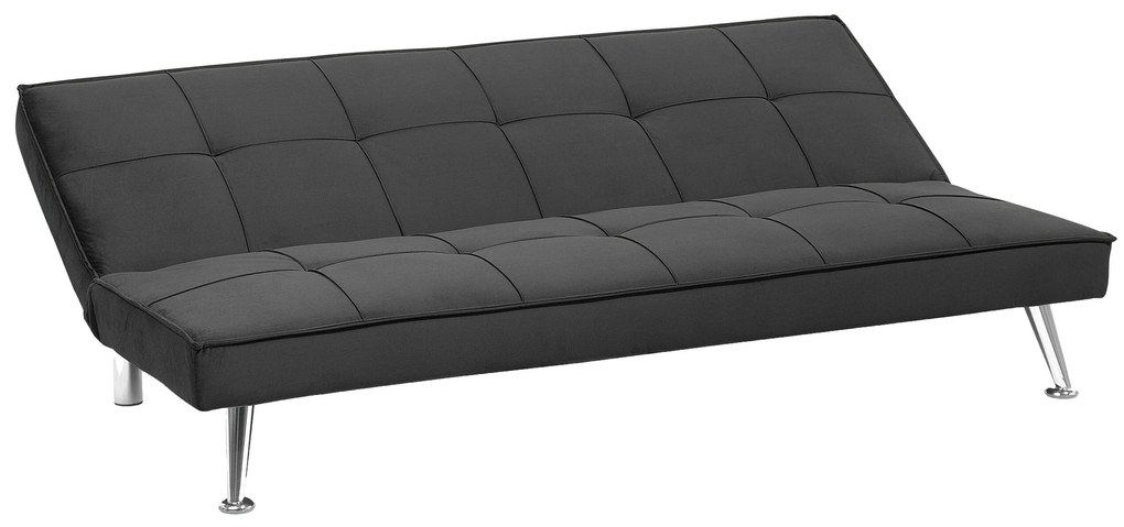 Sofá-cama de 3 lugares em tecido cinzento HASLE Beliani