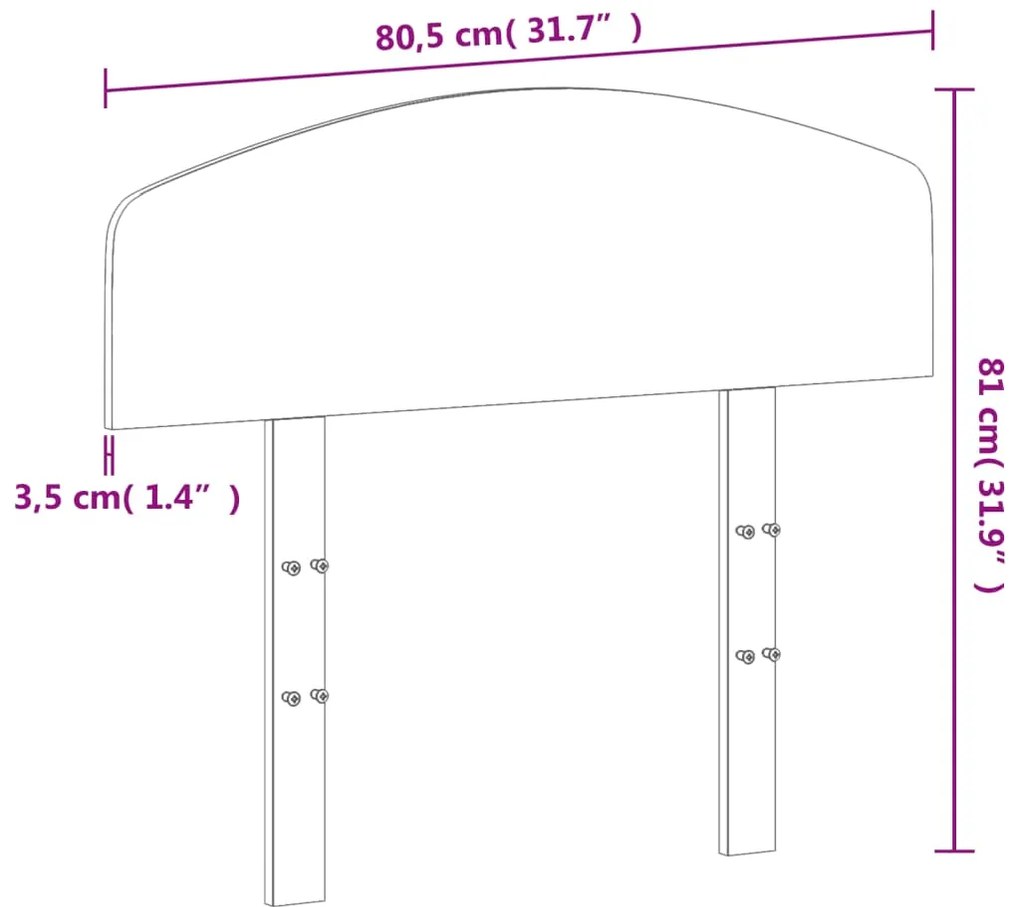 Cabeceira 75 cm madeira de pinho maciça branco