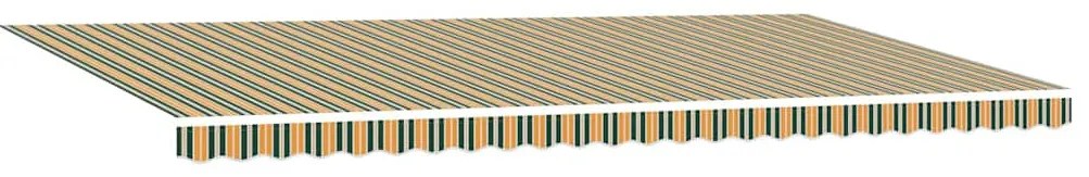 Toldo Retrátil Automático com LED Verde e Amarelo 600x300 cm