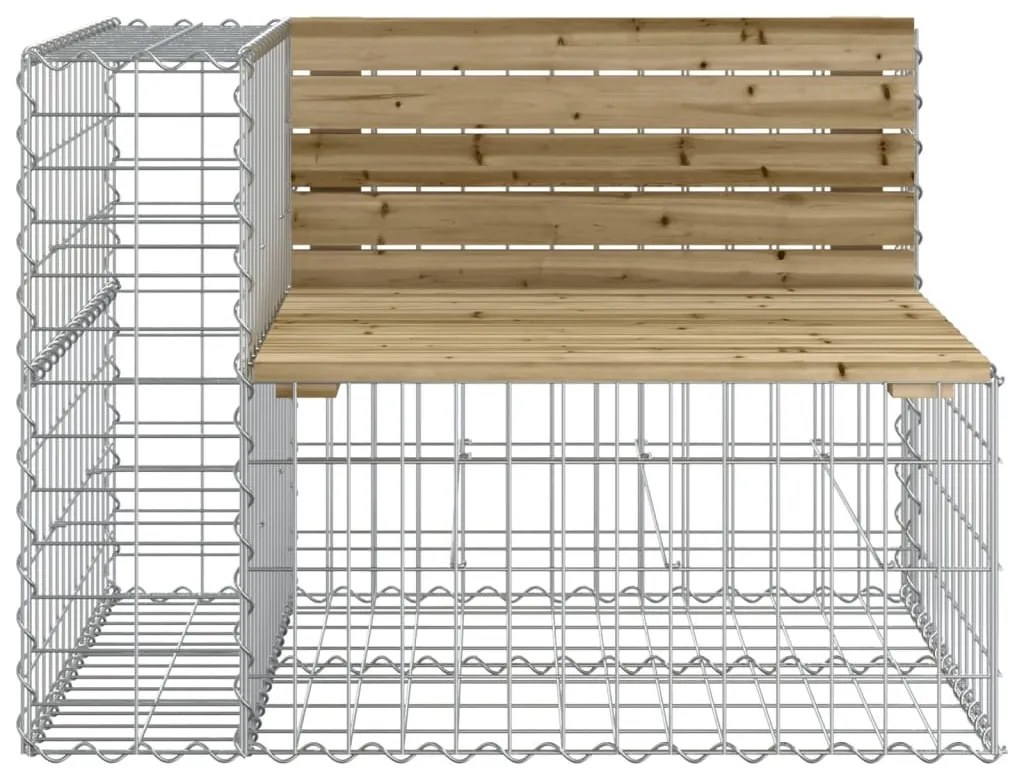 Banco de jardim c/ design gabião 92x71x65,5 cm pinho impregnado