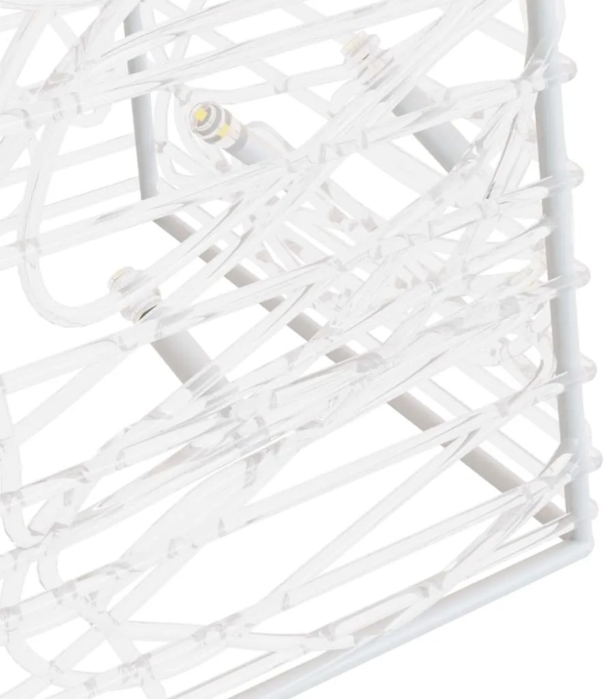 Cone de iluminação decorativo c/ LEDs multicor acrílico 90 cm