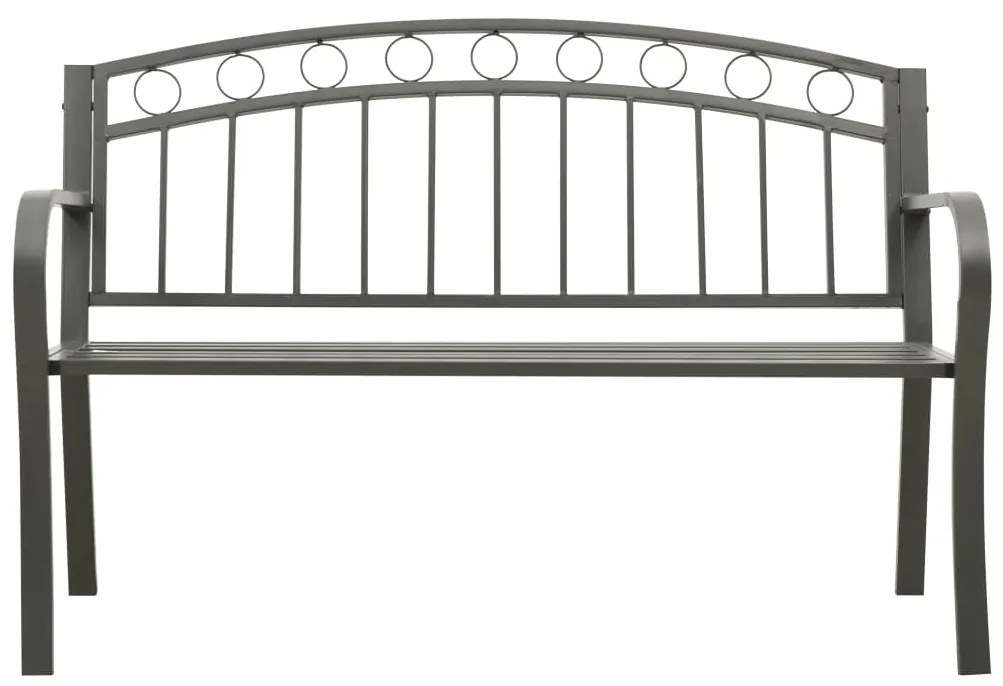 Banco de jardim 120 cm aço cinzento