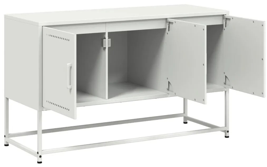 Móvel de TV 100,5x39x60,5 cm aço branco