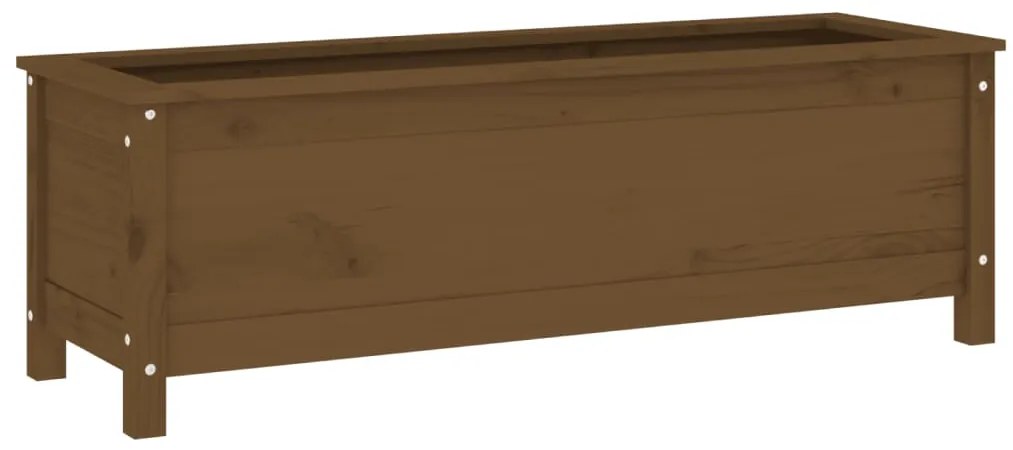 Canteiro elevado jardim 119,5x40x39cm pinho maciço castanho-mel
