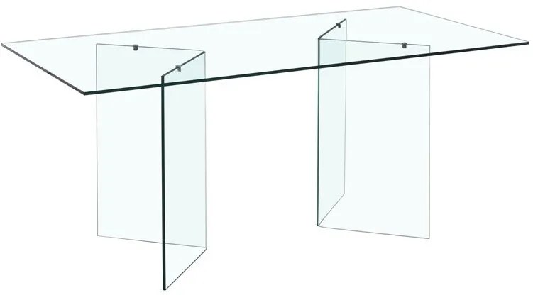Mesa de Jantar OTISH em Vidro Temperado Transparente – 180x90x76 cm |