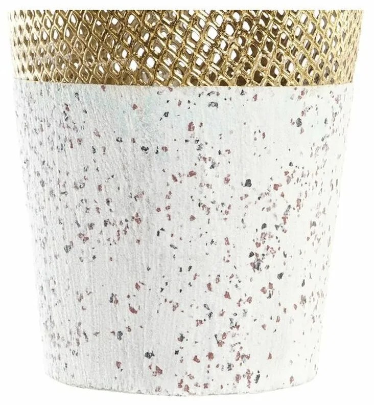 Vaso DKD Home Decor Cinzento Dourado Metal Moderno (25 x 25 x 48 cm)