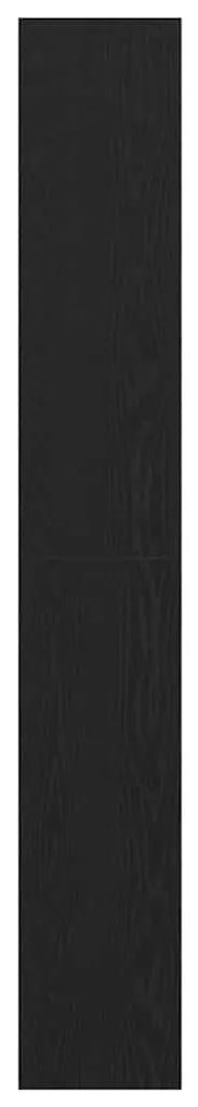 Estante de Livros vidaXL Preta em Carvalho 40x30x198 cm Madeira de Eng