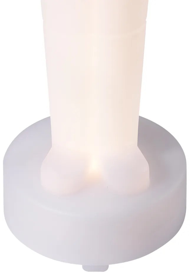 Candeeiro de mesa branco com LED regulável e RGBW-IC recarregável - Nutcracker