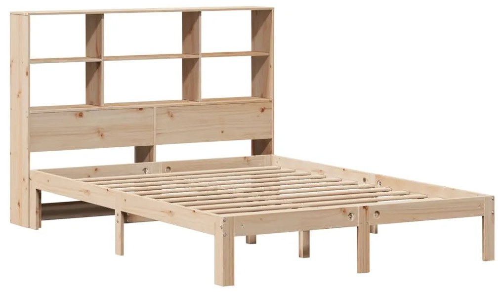 Cama com estante sem colchão 120x200 cm pinho maciço
