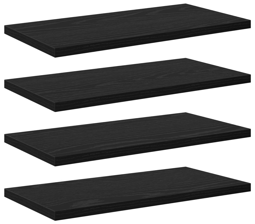 Prateleiras Montadas na Parede Carvalho Preto MDF 40 x 20 x 1.5 cm