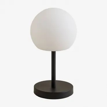 Lâmpada De Mesa Led Sem Fio Em Ferro Para Exterior Kiemery Preto - Sklum