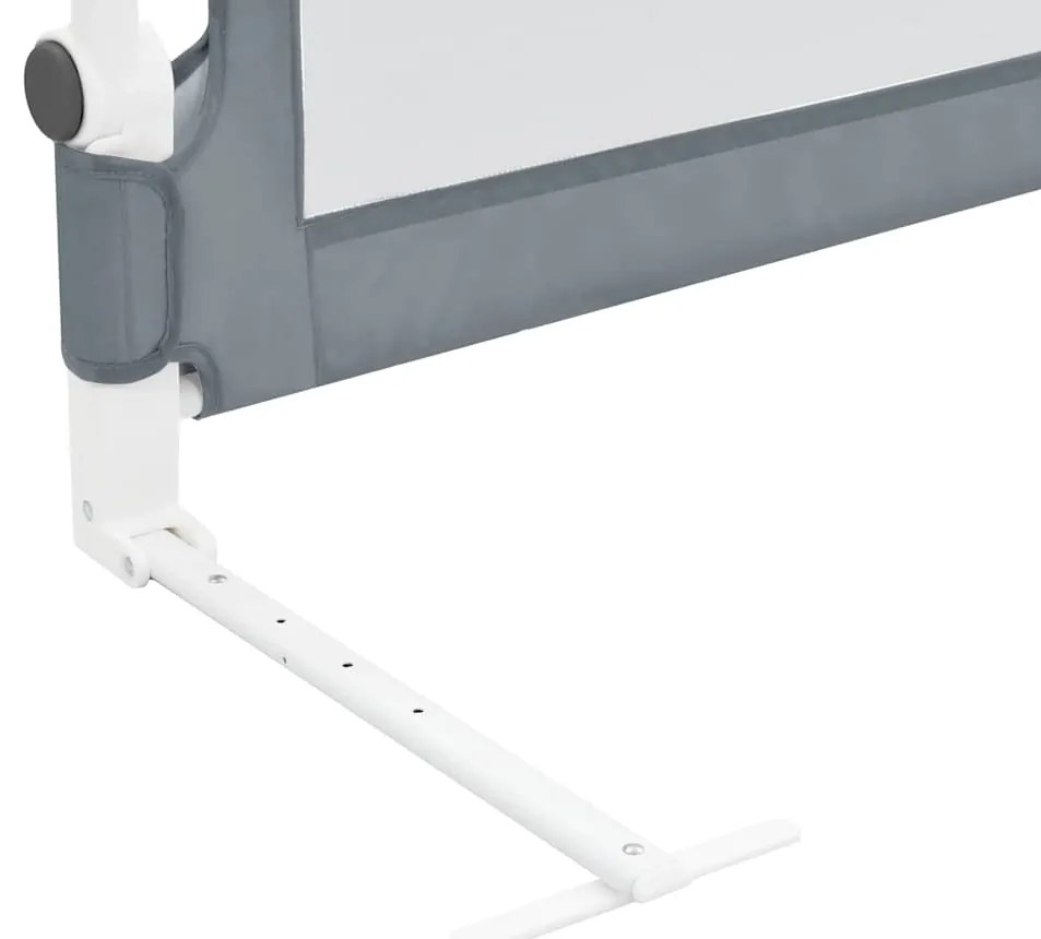 Barra de segurança p/ cama infantil 180x42cm poliéster cinzento