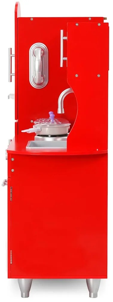 Cozinha de brincar para crianças MDF 84x31x89 cm vermelho