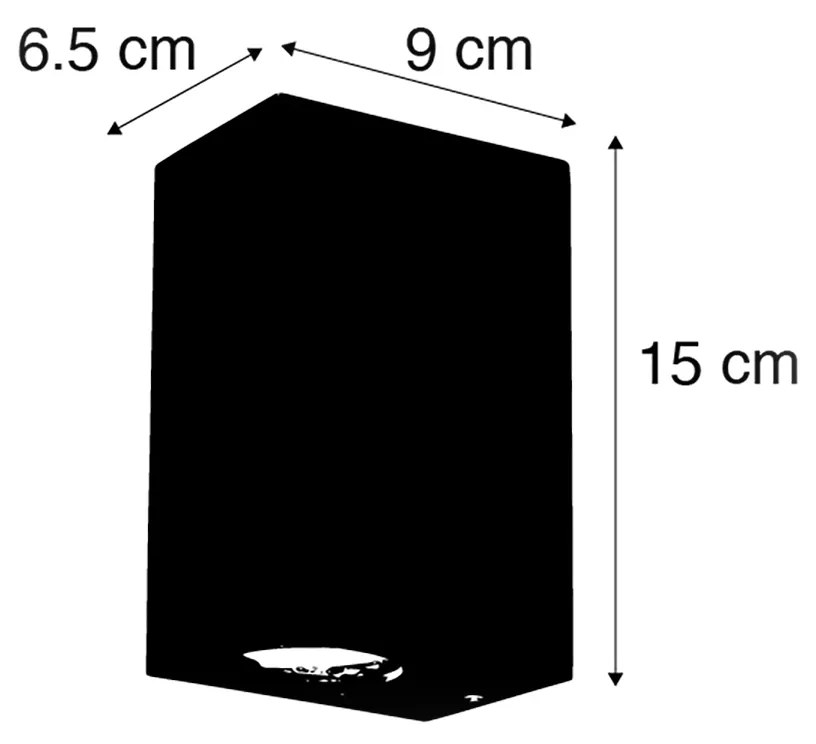 Candeeiro de parede inteligente castanho ferrugem IP44 incl. 2 Wi-Fi GU10 - Baleno