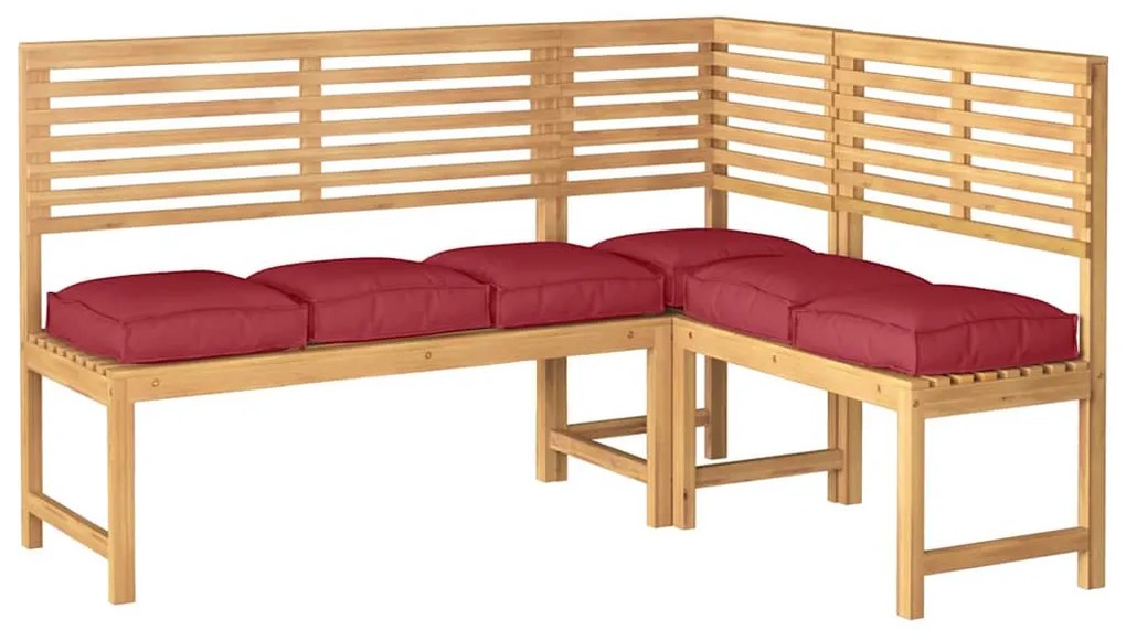 Almofadas para Paletes - 6 Peças Vermelhas Vinho de 40x40x8 cm em Teci