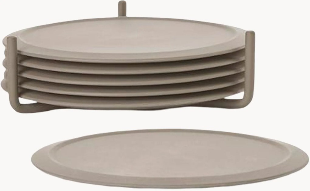 Bases para copos em silicone com suporte Singles, conjunto de 7
