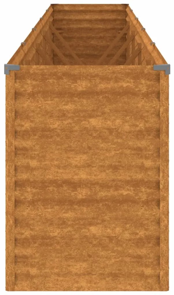 Canteiro elevado de jardim 482x50x69 cm aço corten