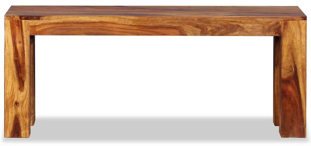 Banco em madeira de acácia maciça 110x35x45 cm