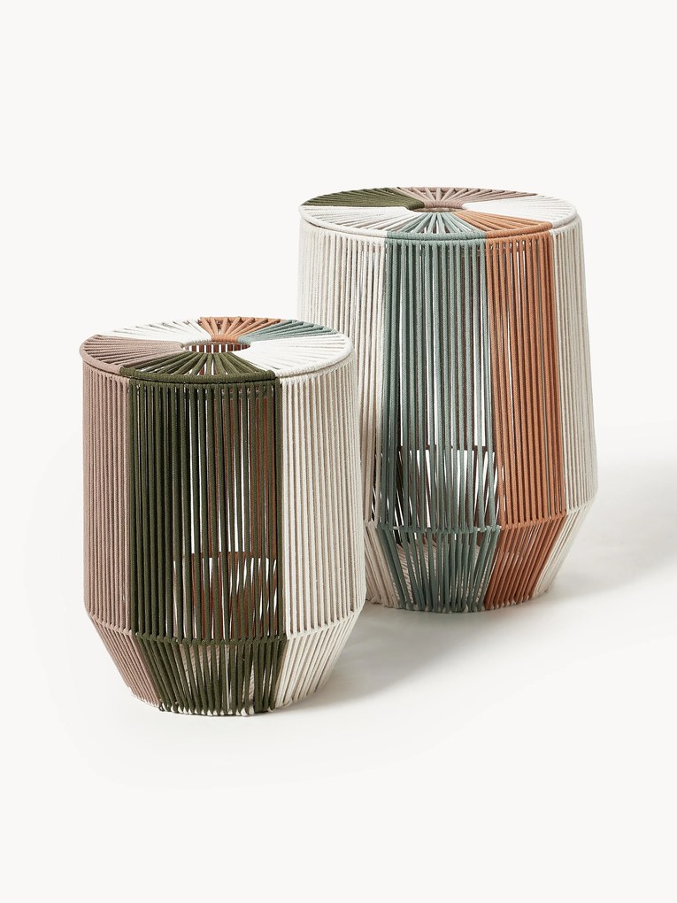 Cestos para roupa em corda artesanais Gabe, conjunto de 2