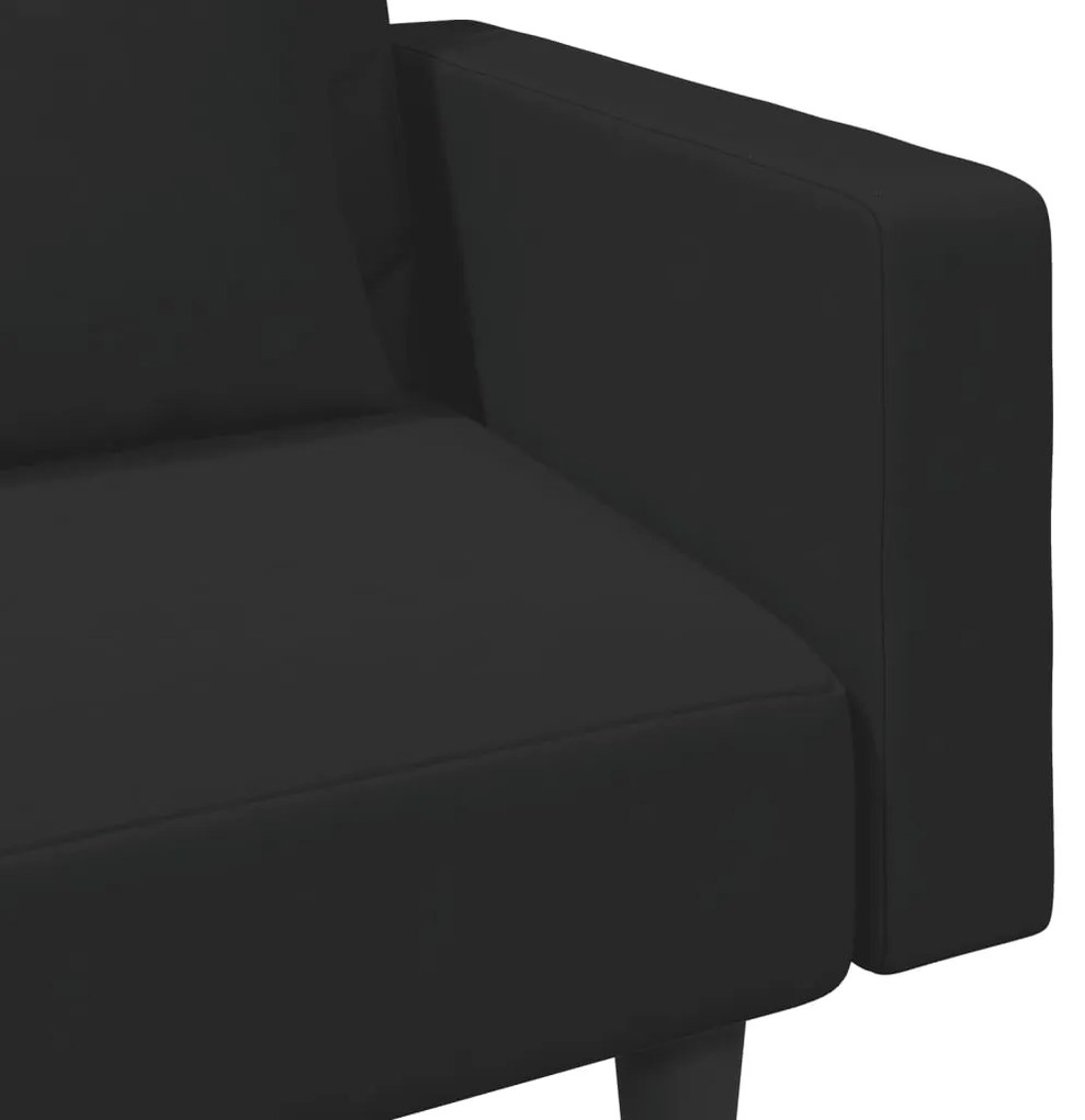 2 pcs conjunto de sofás com almofadas veludo preto