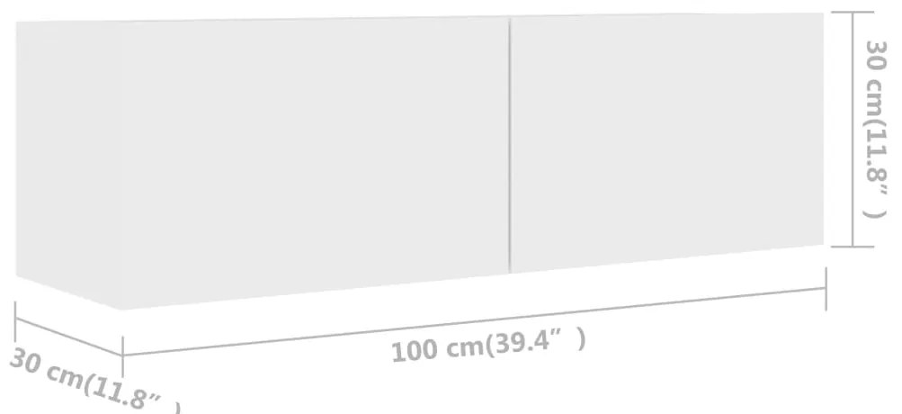 5 pcs conjunto de móveis de TV derivados de madeira branco