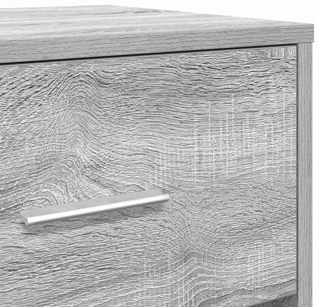 Mesa de cabeceira com gaveta 40x34x50 cm cinzento sonoma