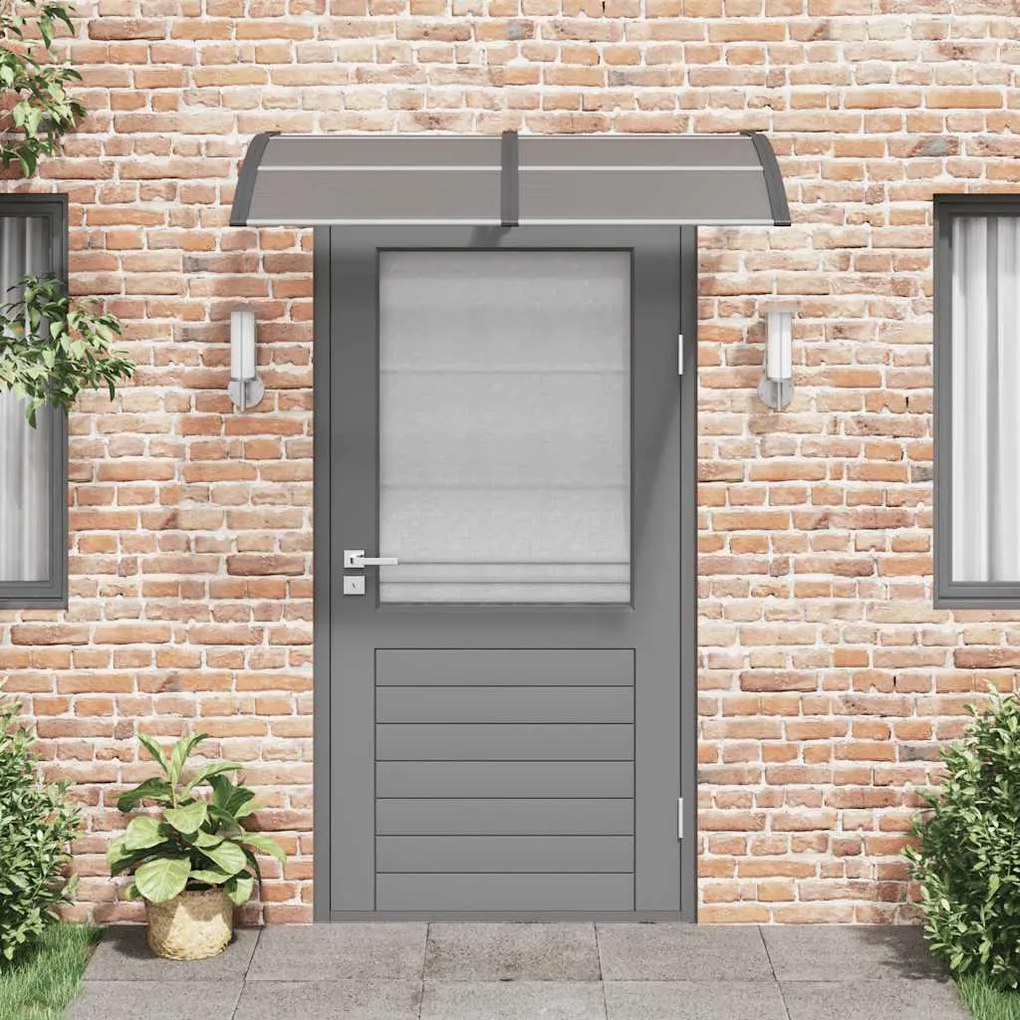 Toldo de porta 150x75 cm policarbonato preto