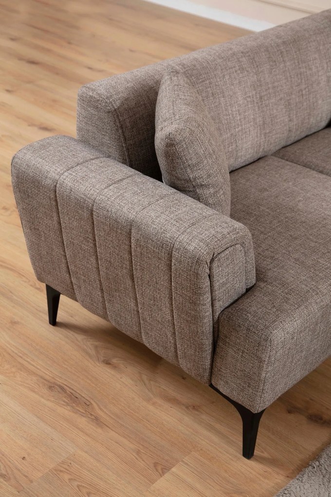 Sofá-cama 3 Lugares Hamlet – Castanho Claro – 230 cm x 95 cm x 77 cm