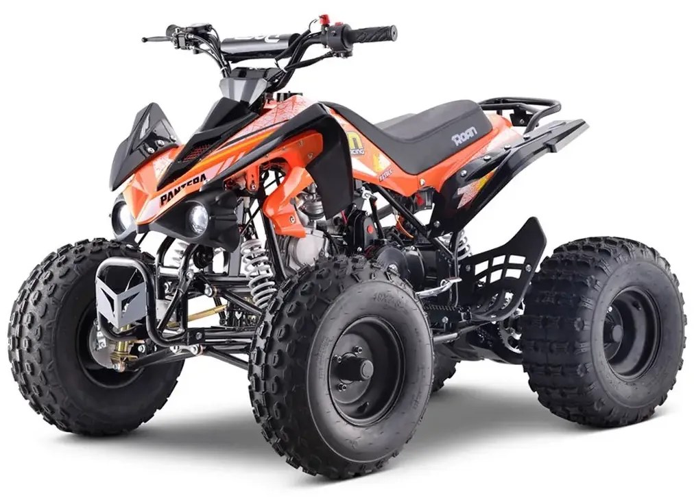 MINI MOTO 4 GASOLINA PARA CRIANÇAS 110cc PANTERA R8 automático com marcha atrás Laranja