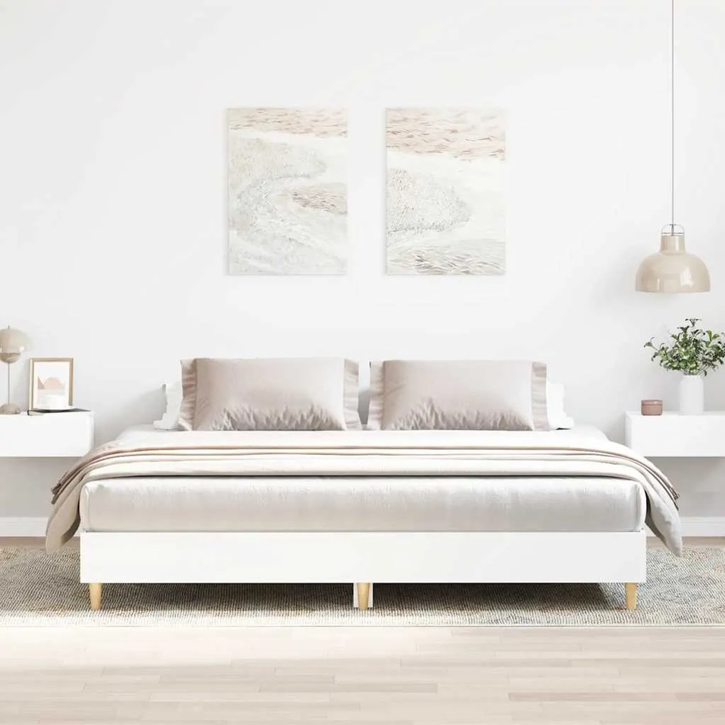 Estrutura de cama sem colchão 200x200 cm branco
