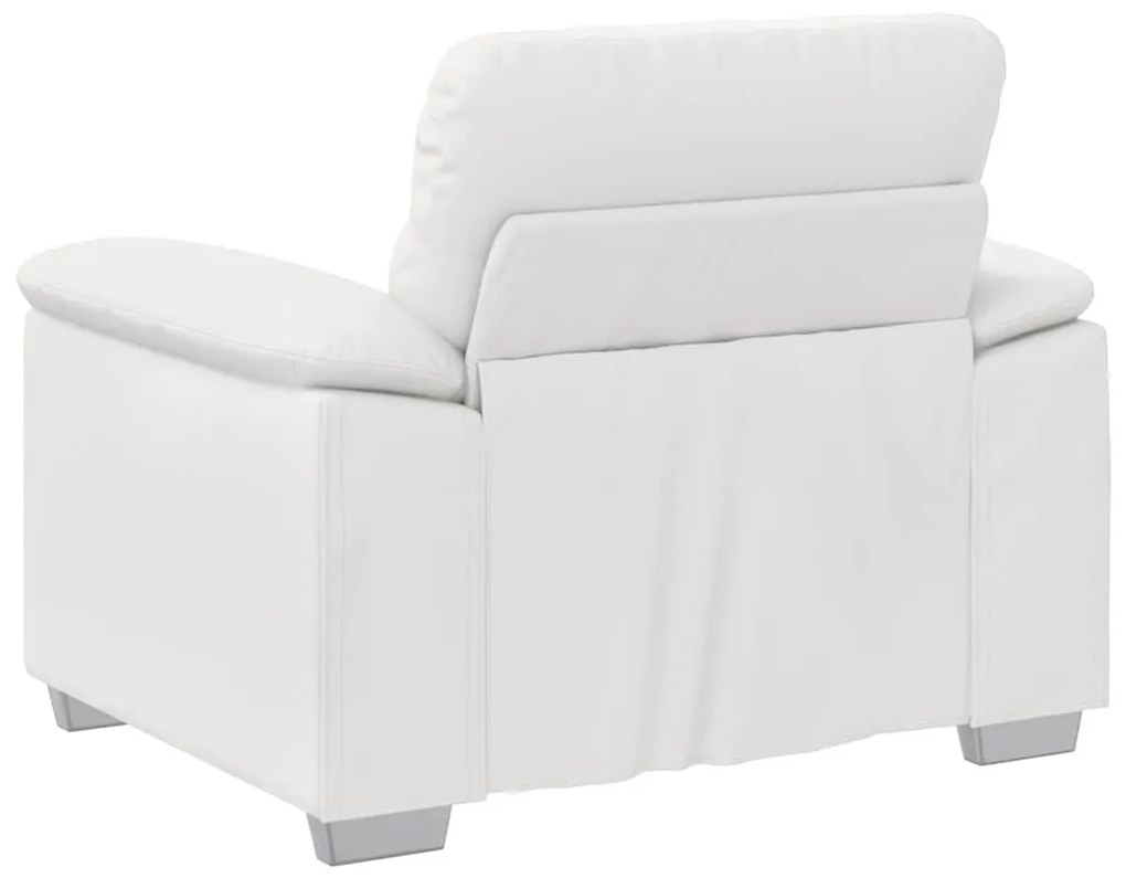 Poltrona 60 cm couro artificial branco