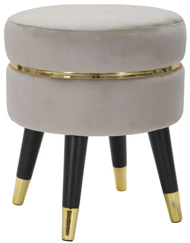 BANCO PARIS CINZA/DOURADO CM Ø 35X40,5