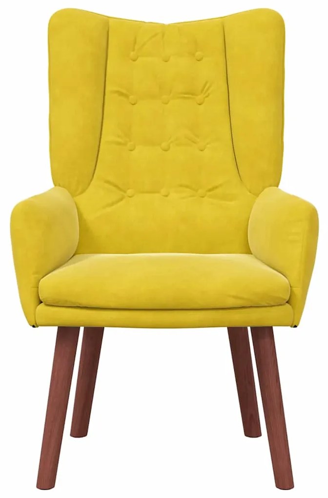 Poltrona Relaxante vidaXL em Veludo Amarelo