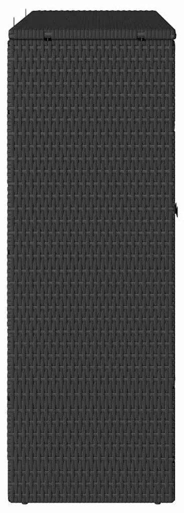 Armário de Armazenamento Preto 100 x 36 x 102 cm em Rattan