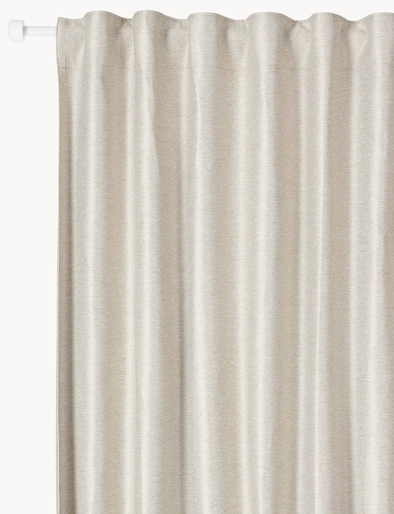 Cortinas multi-banda opacas Asher, conjunto de 2, L 140 cm
