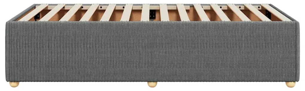 Estrutura de cama sem colchão 100x200 cm tecido cinzento-escuro