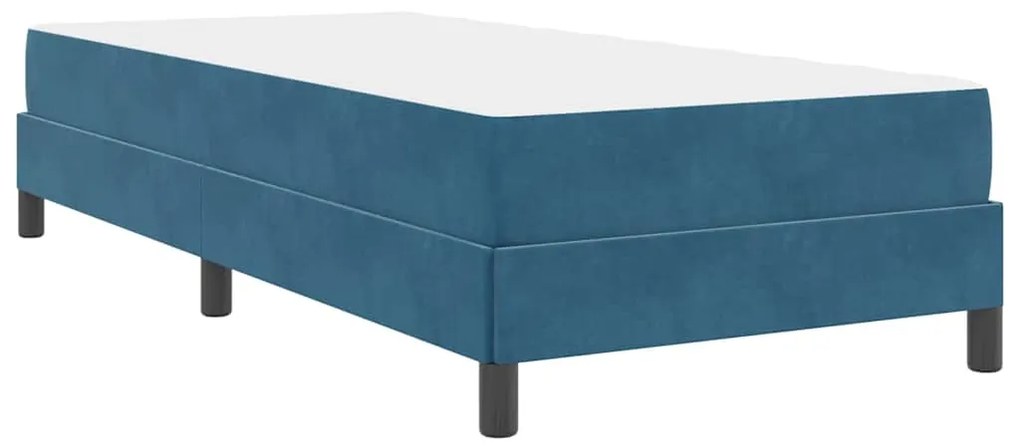 Cama box spring com colchão Azul Escuro 80 x 200 cm Veludo