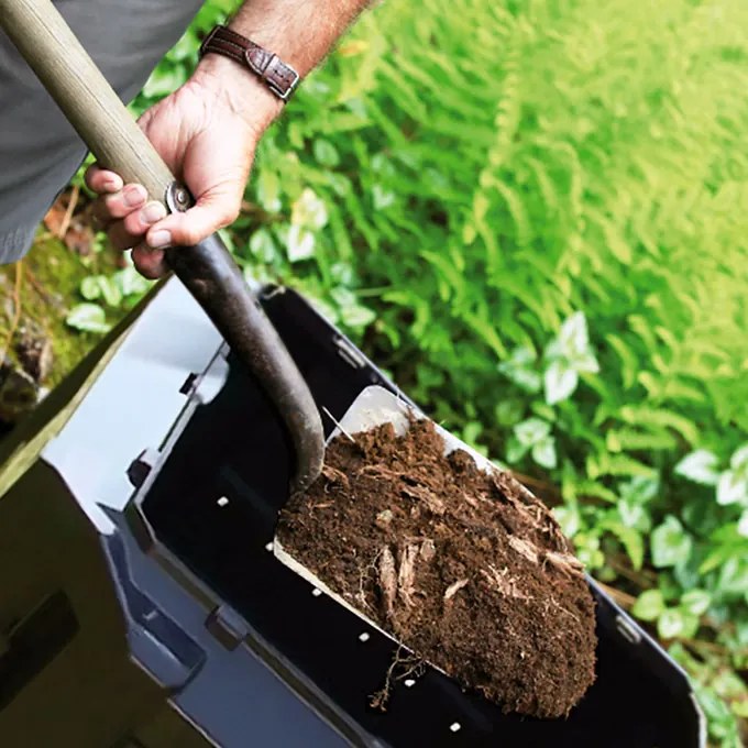 Compostor rápido plástico 1600L 261x72x83cm Preto