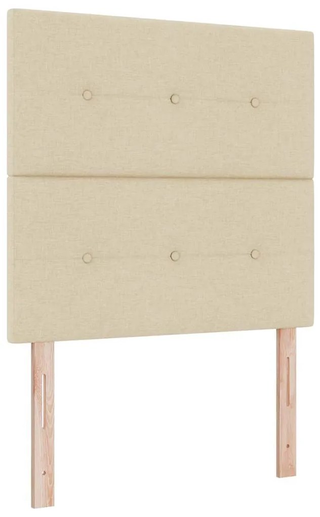 Cama vidaXL Creme 120x200 cm em Tecido