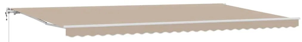 Toldo Retrátil Bege Bege 600 × 300 cm Bege