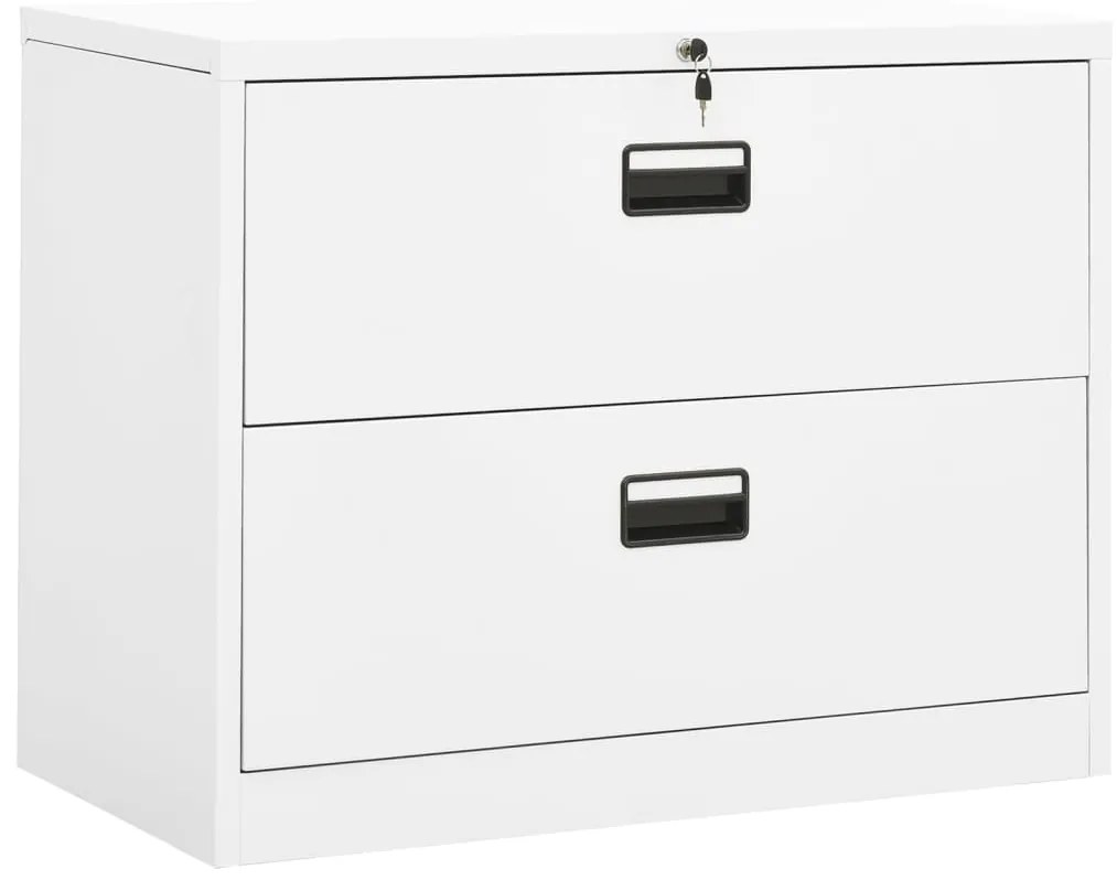 vidaXL Arquivador 90x46x72,5 cm aço branco