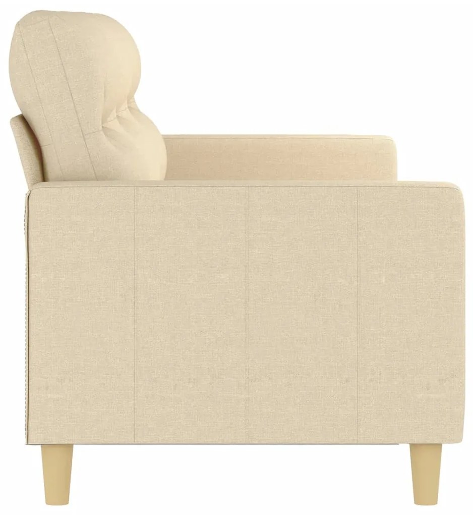 Sofá de 3 lugares tecido 180 cm cor creme