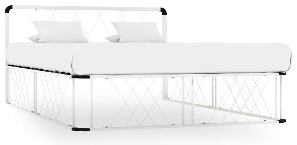 vidaXL Estrutura de cama 140x200 cm metal branco